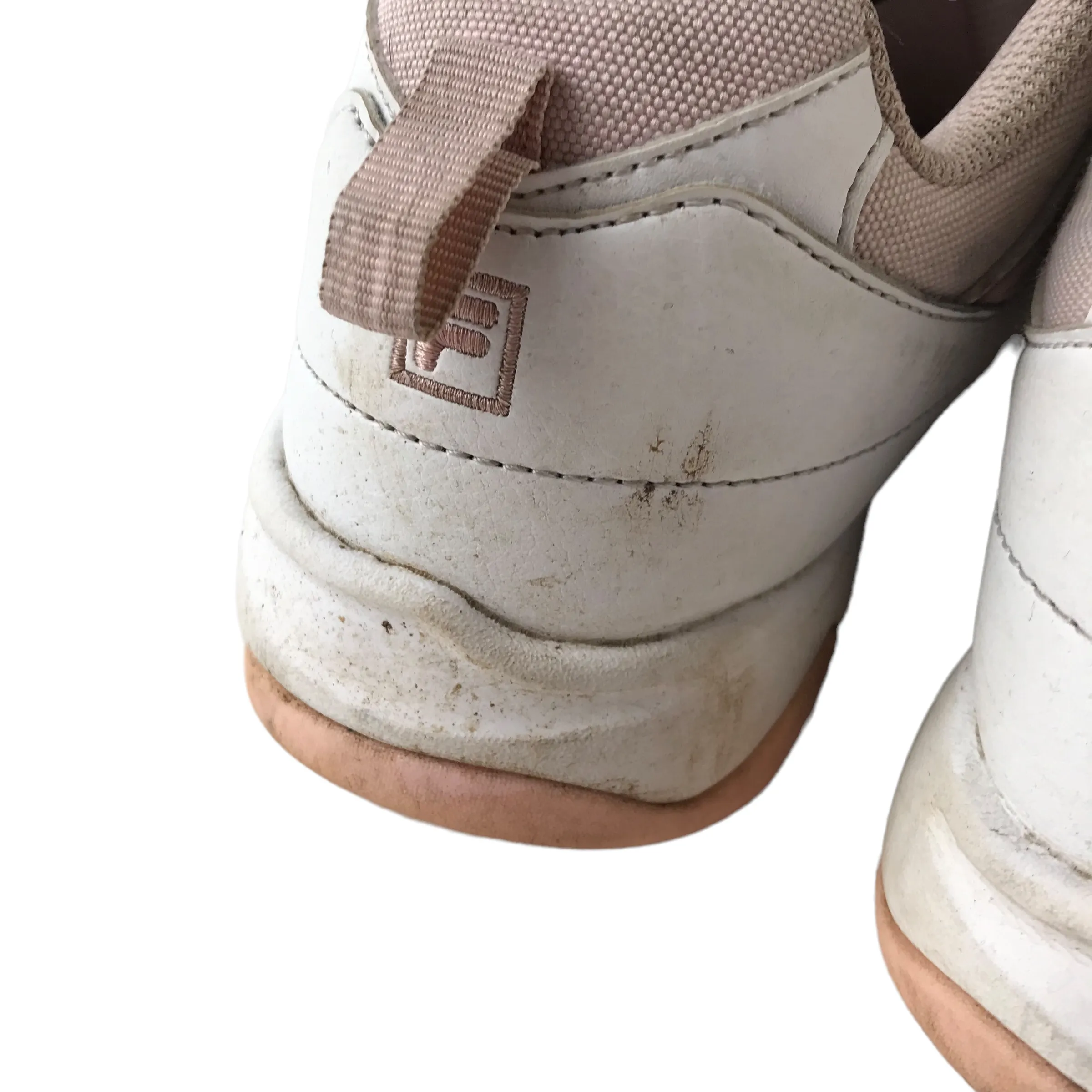 Fila trainers shoe size UK 5 pink and white with laces
