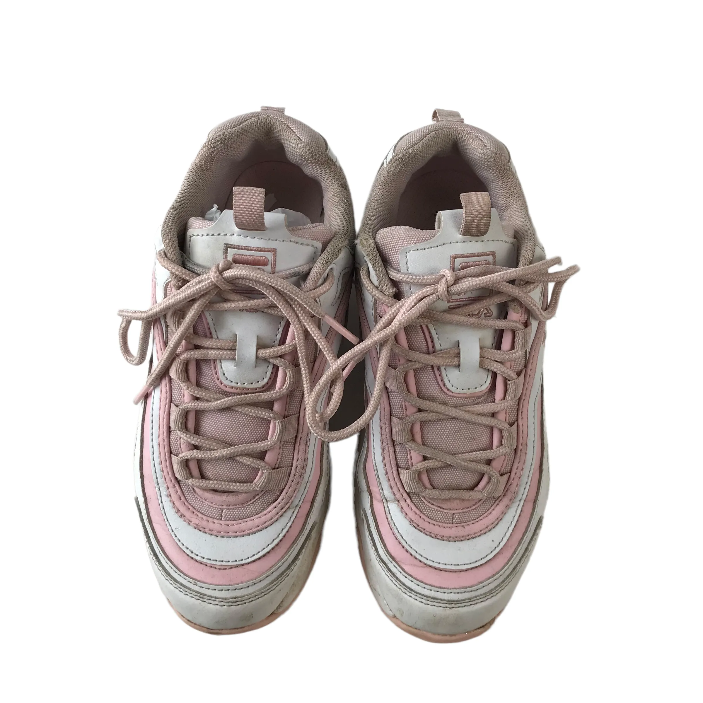 Fila trainers shoe size UK 5 pink and white with laces