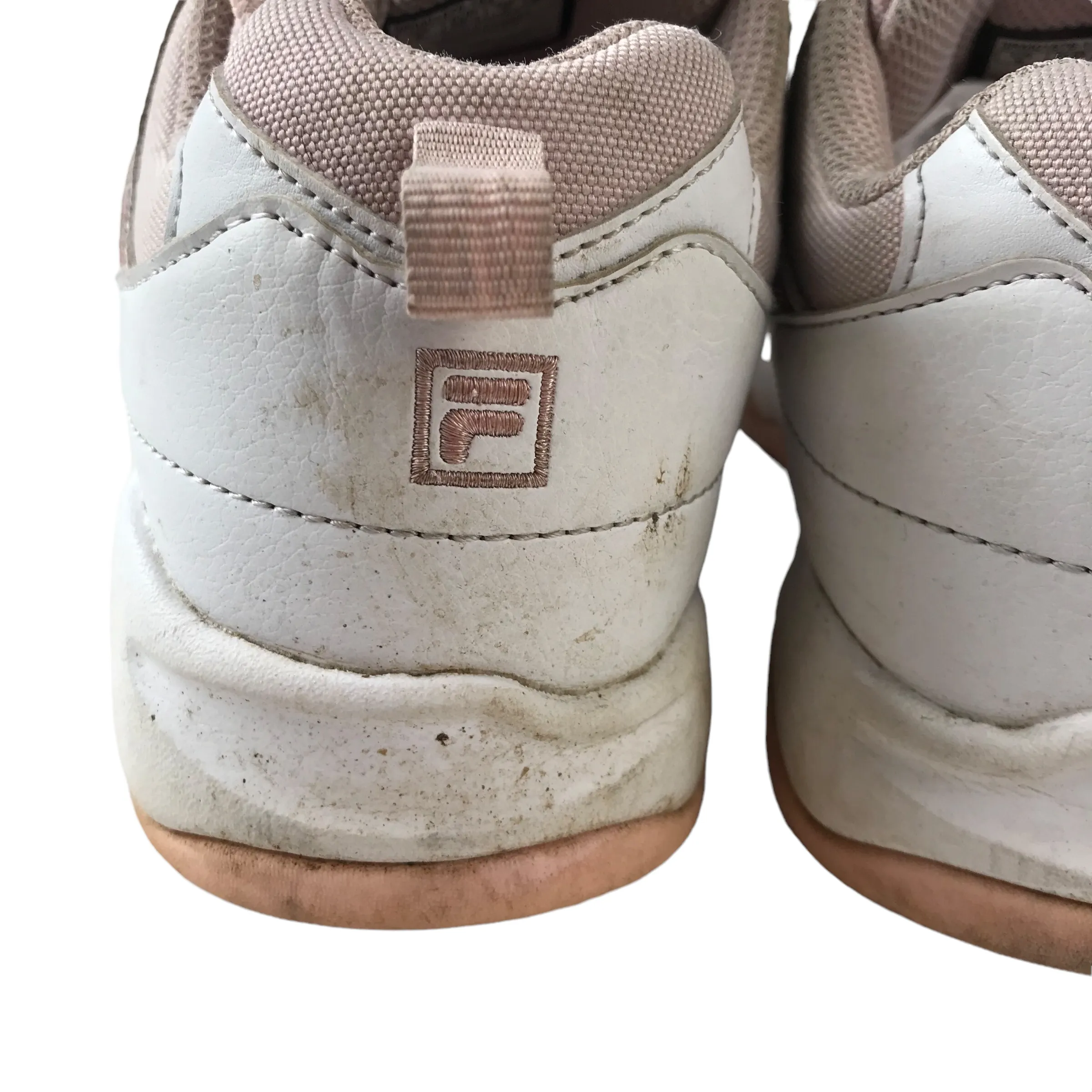 Fila trainers shoe size UK 5 pink and white with laces