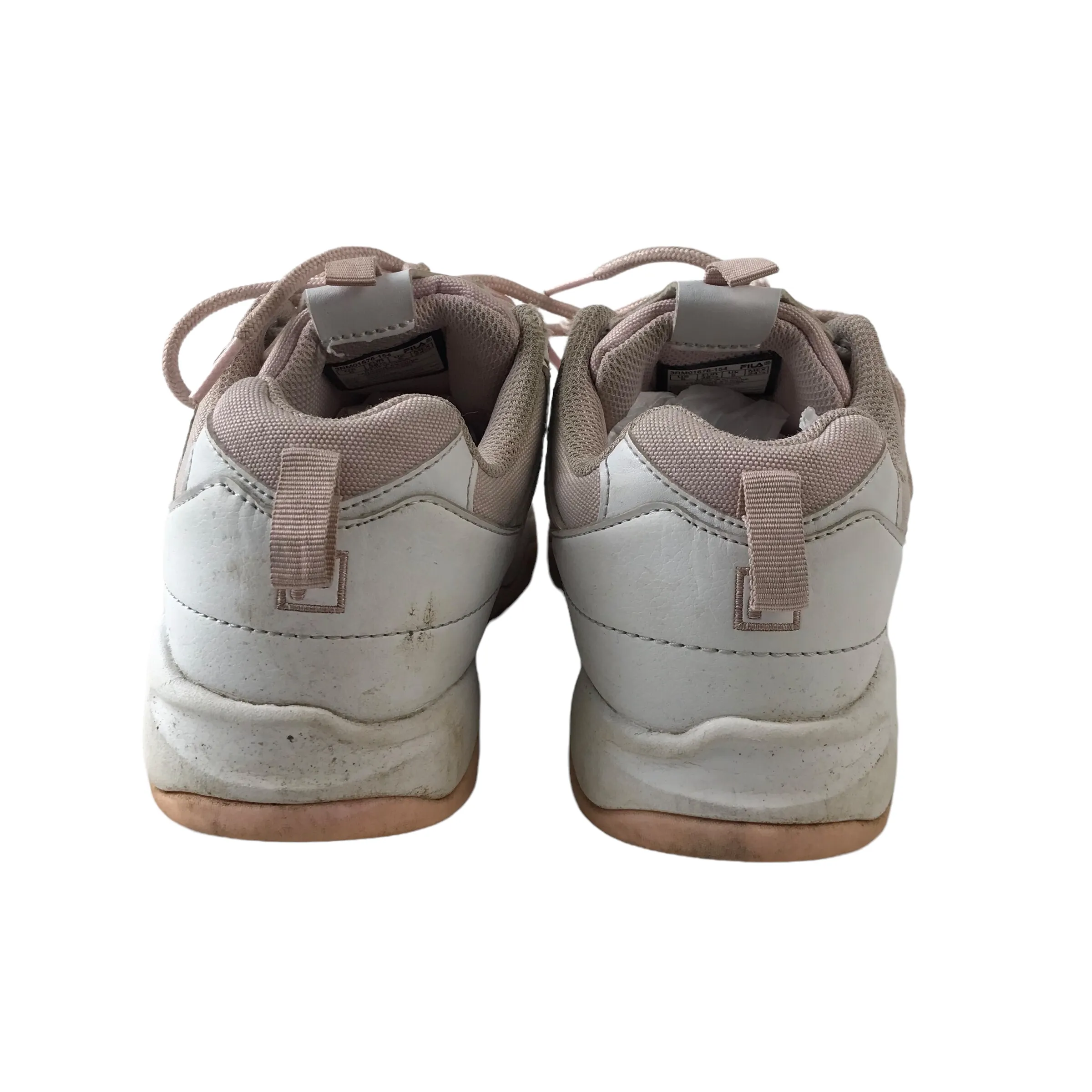 Fila trainers shoe size UK 5 pink and white with laces