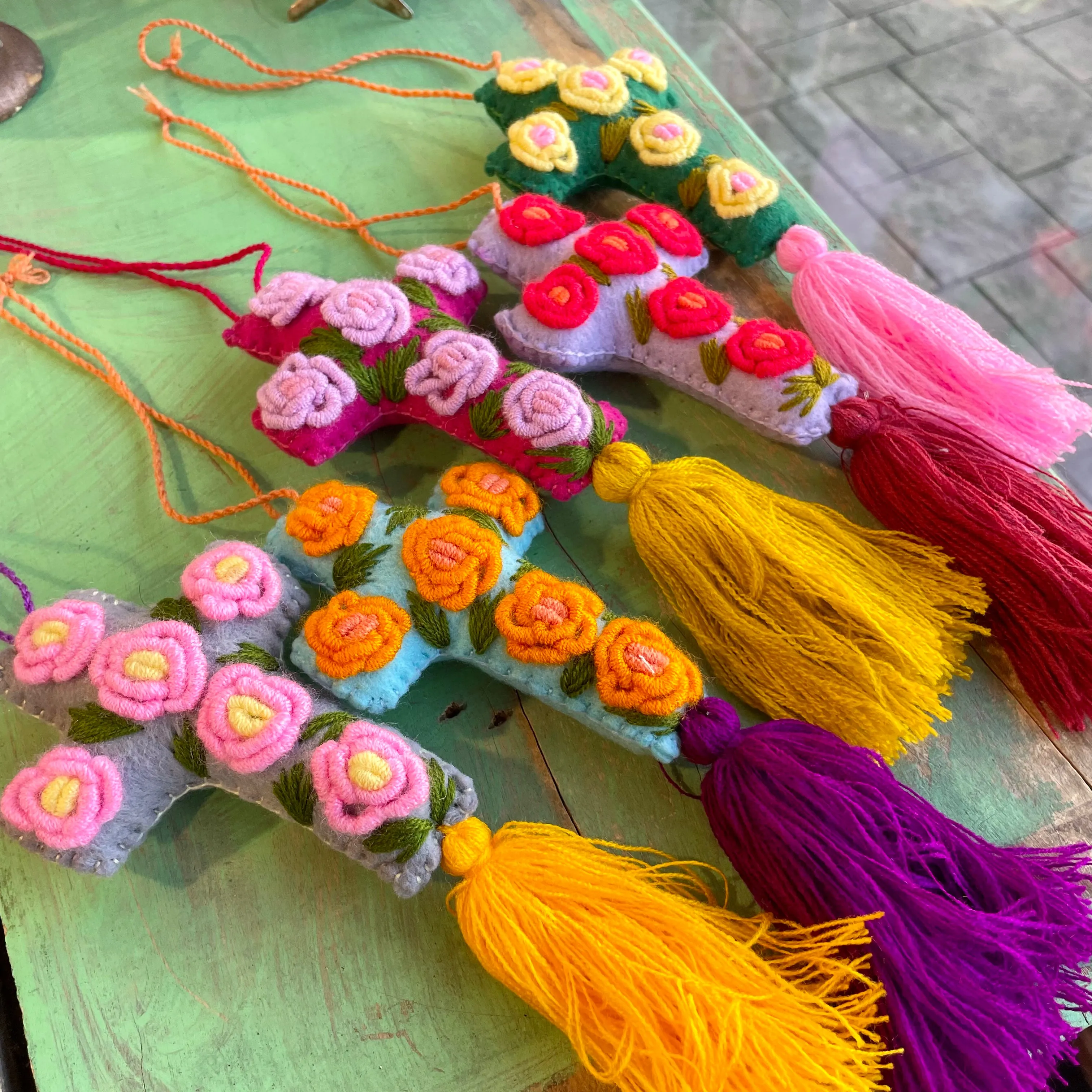 Floral Tassel Cross