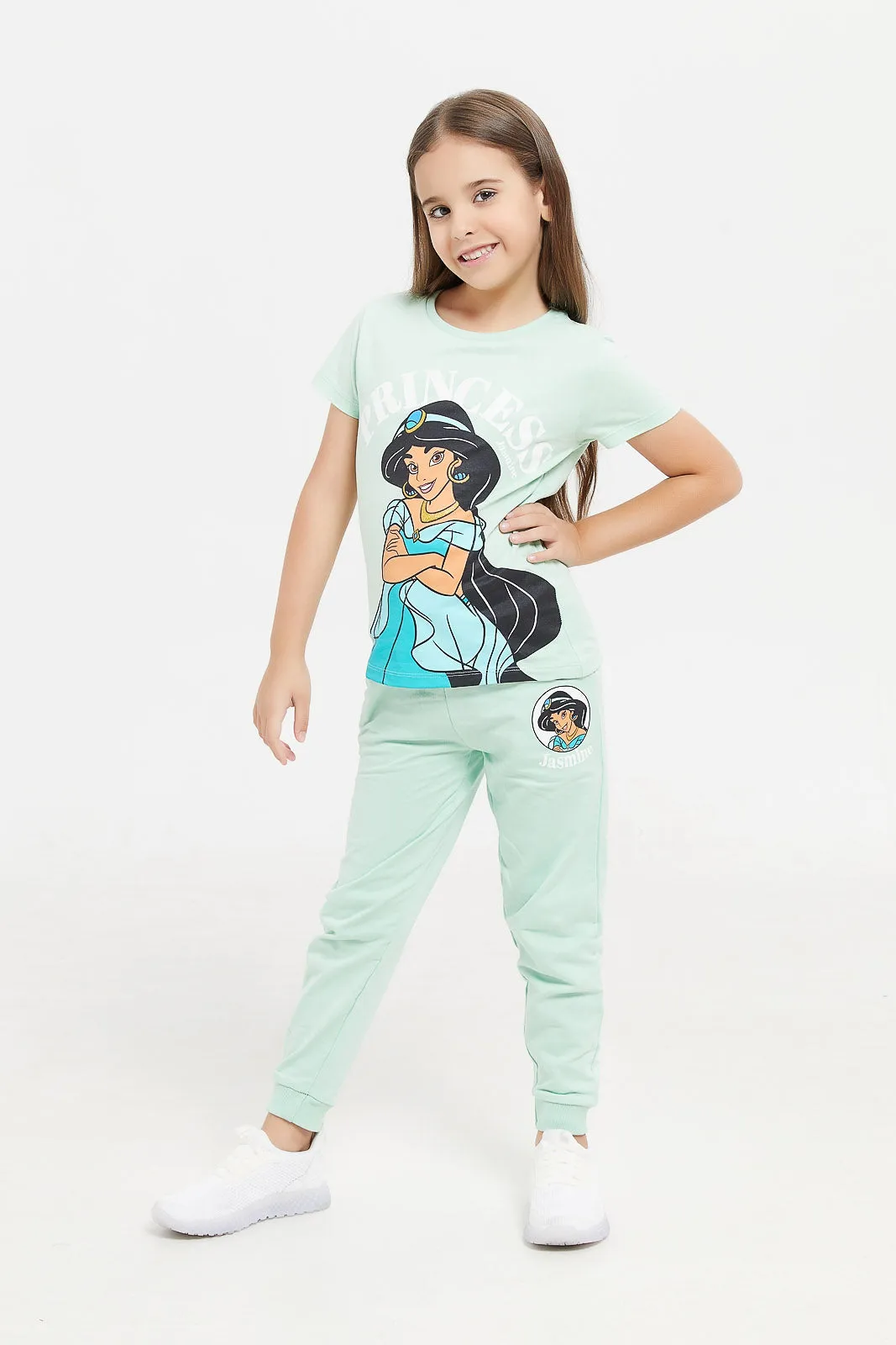 Girls Mint Princess Jasmine Active Pants