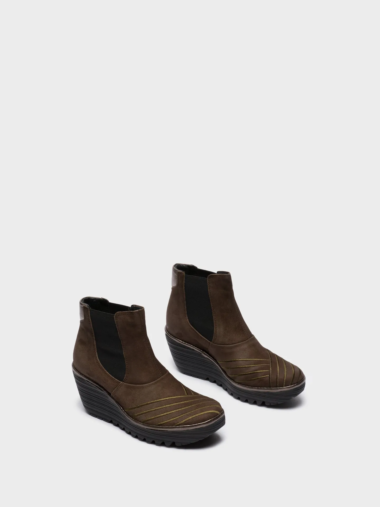 Gray Chelsea Ankle Boots