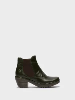 Green Chelsea Ankle Boots