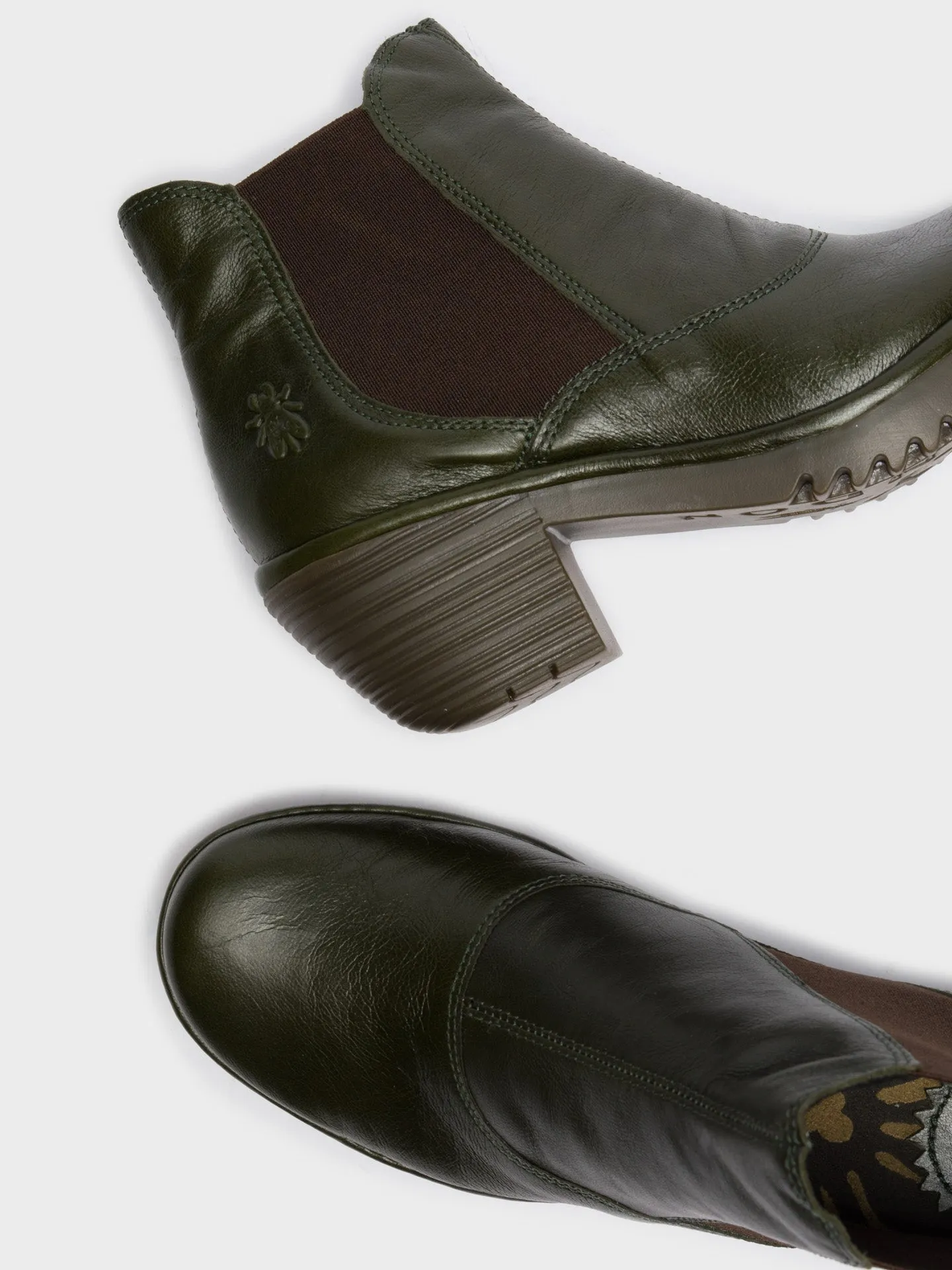 Green Chelsea Ankle Boots
