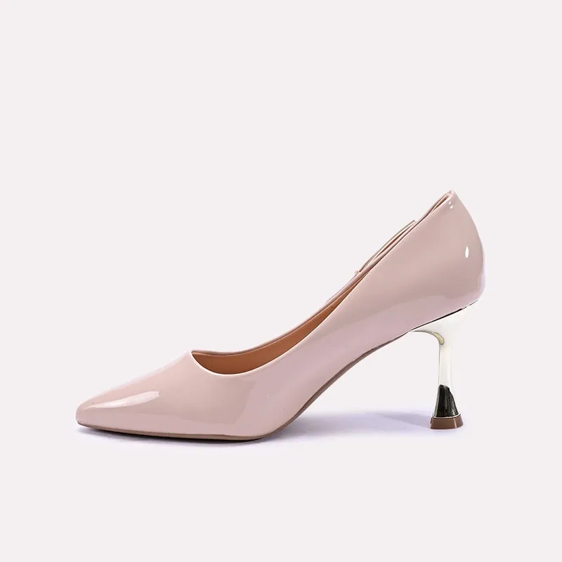Haddon Pointed Heel Fawn Court Shoes 0431364