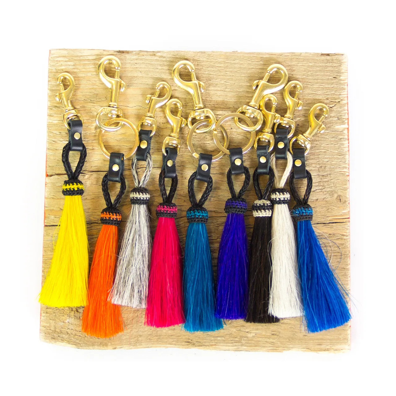 Horse Hair Tassel Clip - Purple