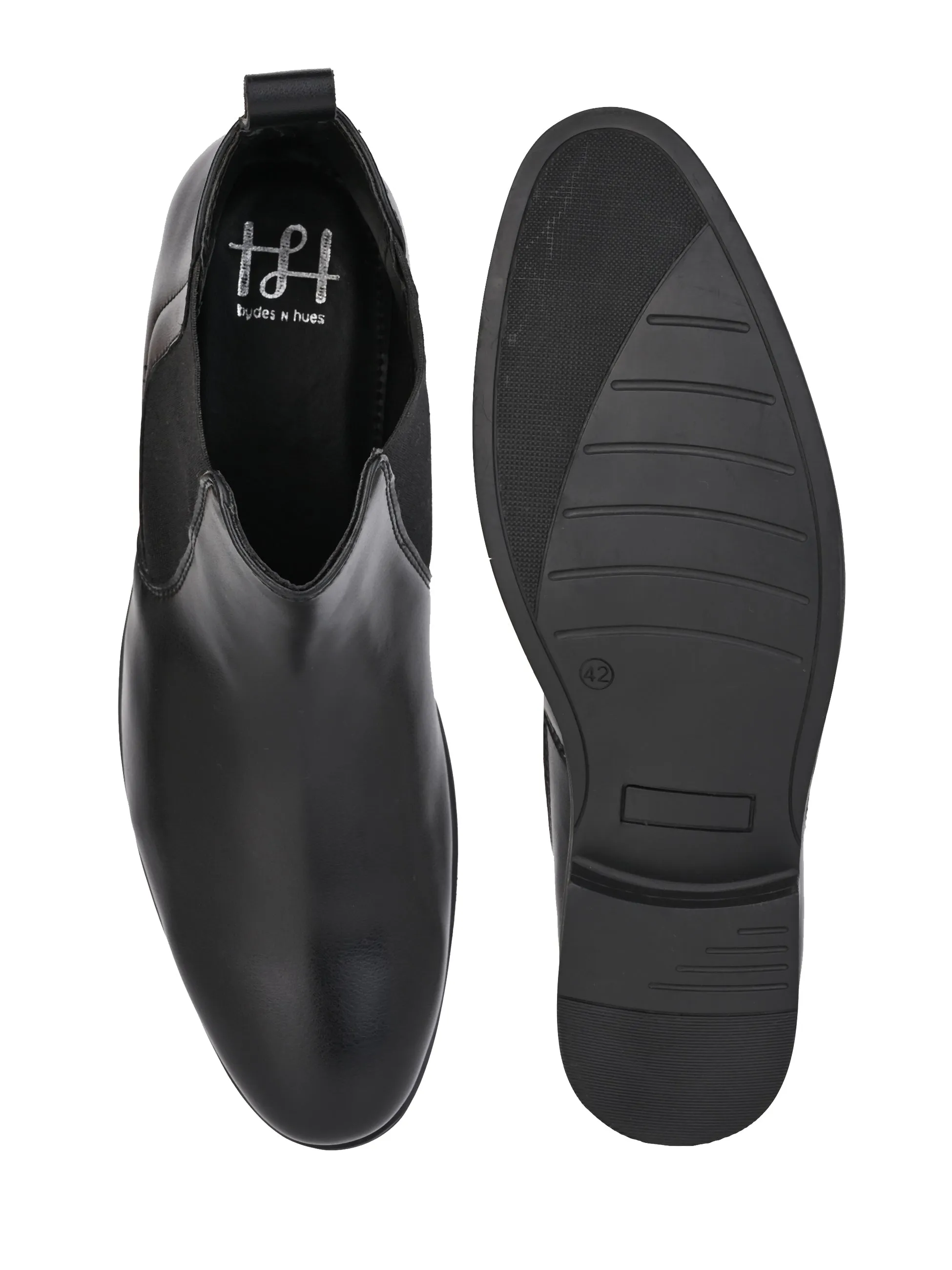 Hydes N Hues Men Black Chelsea Boots