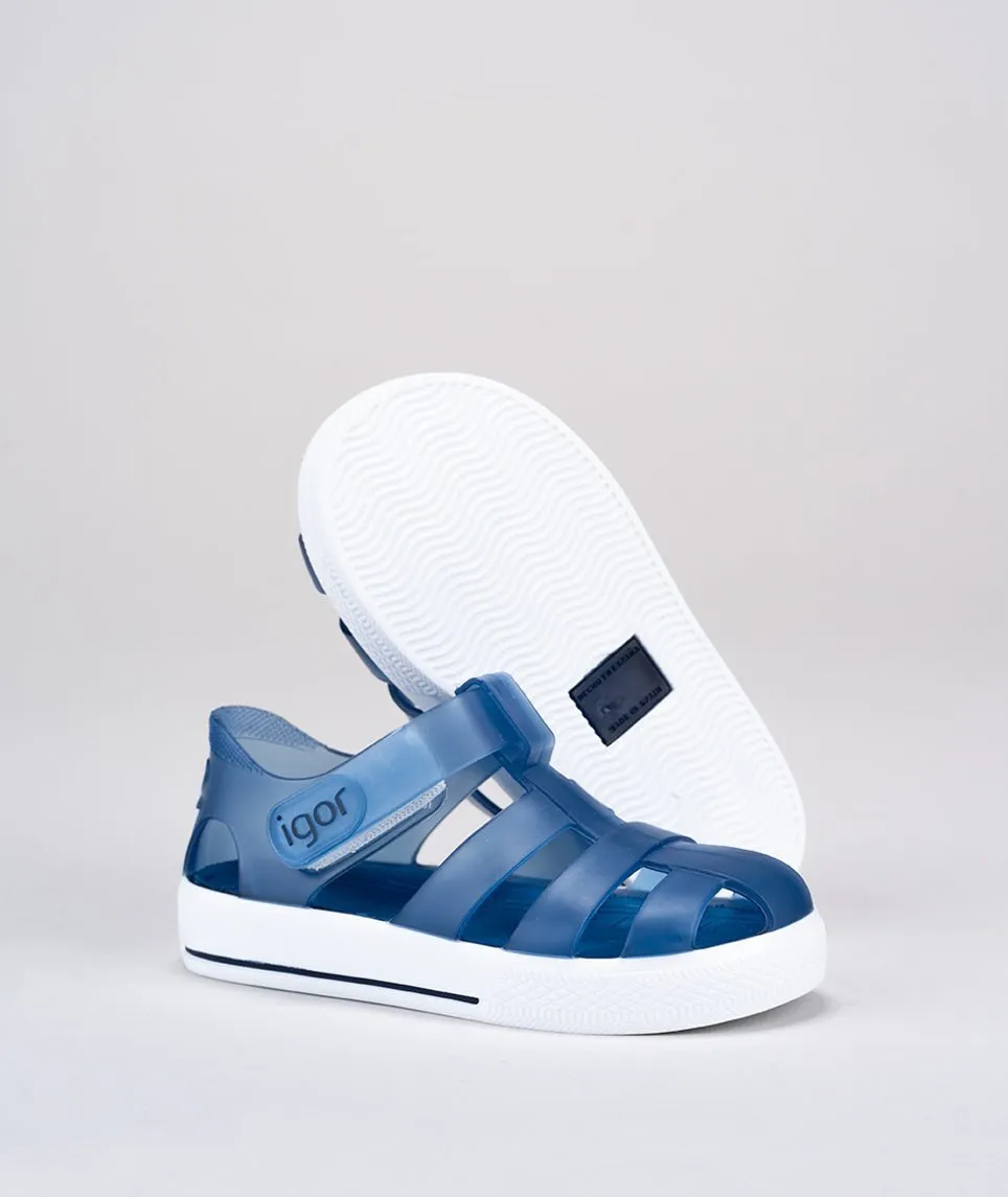 Igor: Star Kids Jelly Sandals - Marino Blue