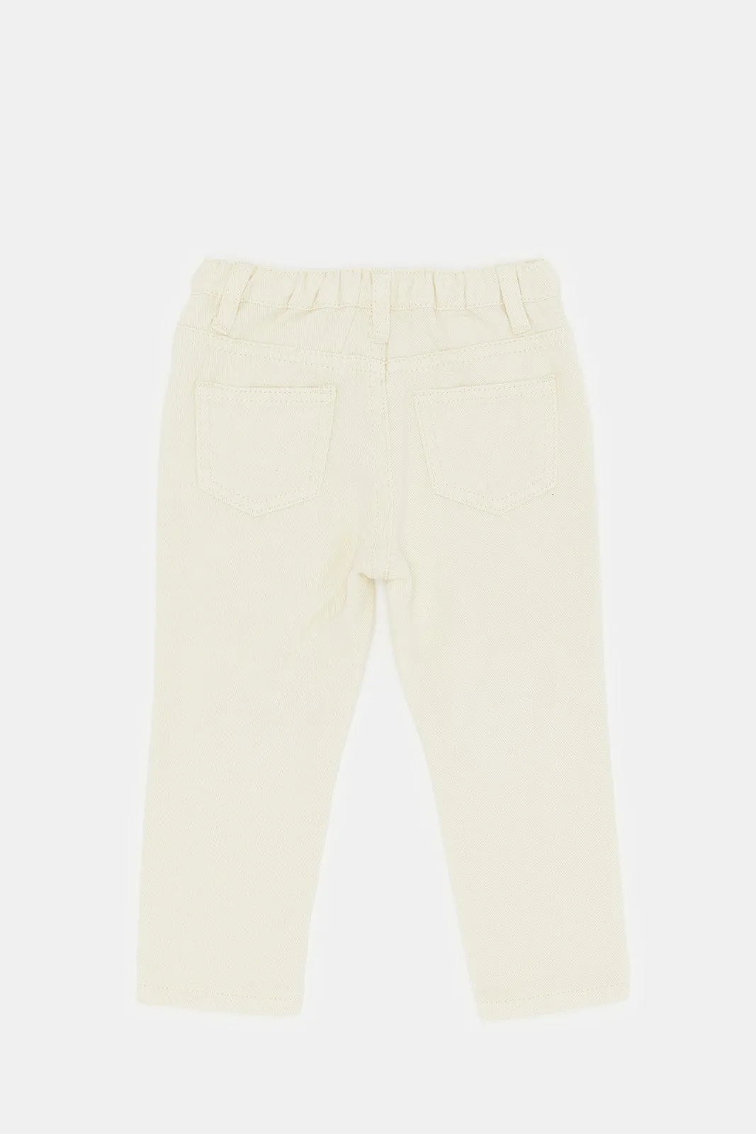 Infant Boys Cream Monkey Novelty Jean