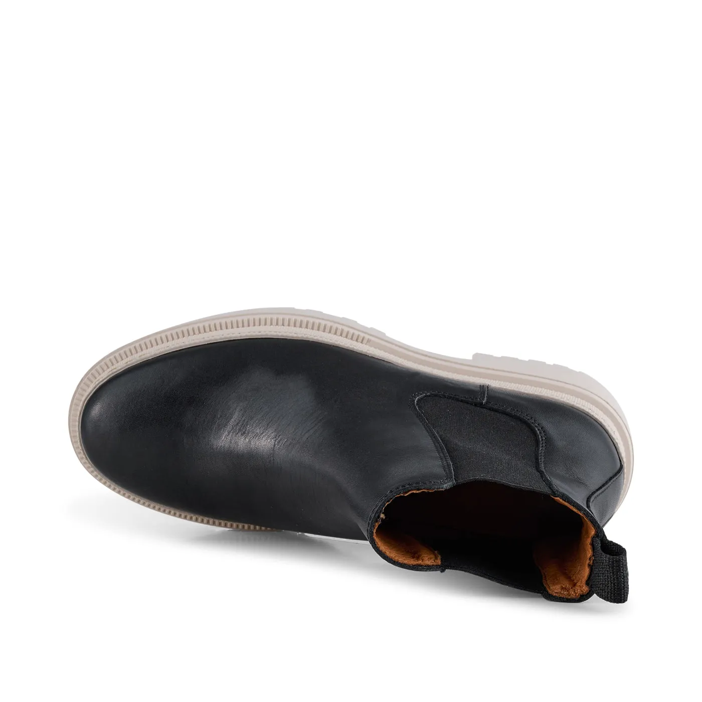 Iona chelsea boot leather - Black/Beige