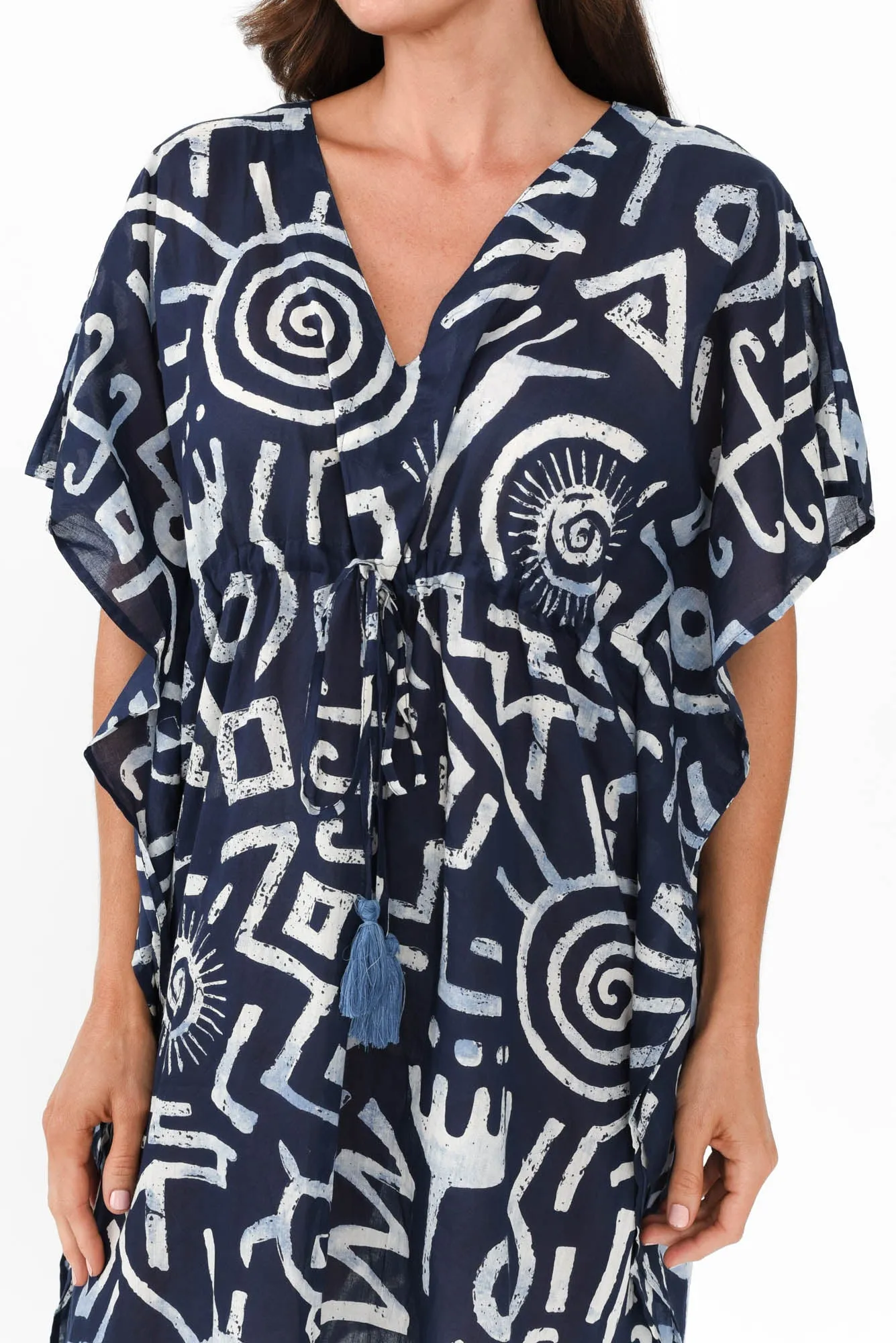 Isabel Blue Geo Cotton Kaftan