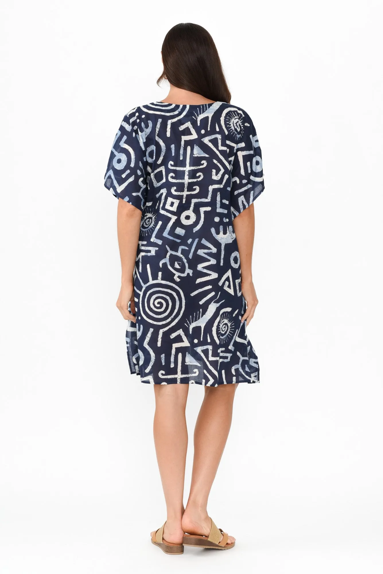 Isabel Blue Geo Cotton Kaftan