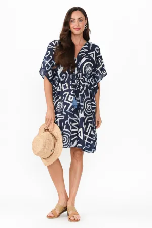 Isabel Blue Geo Cotton Kaftan