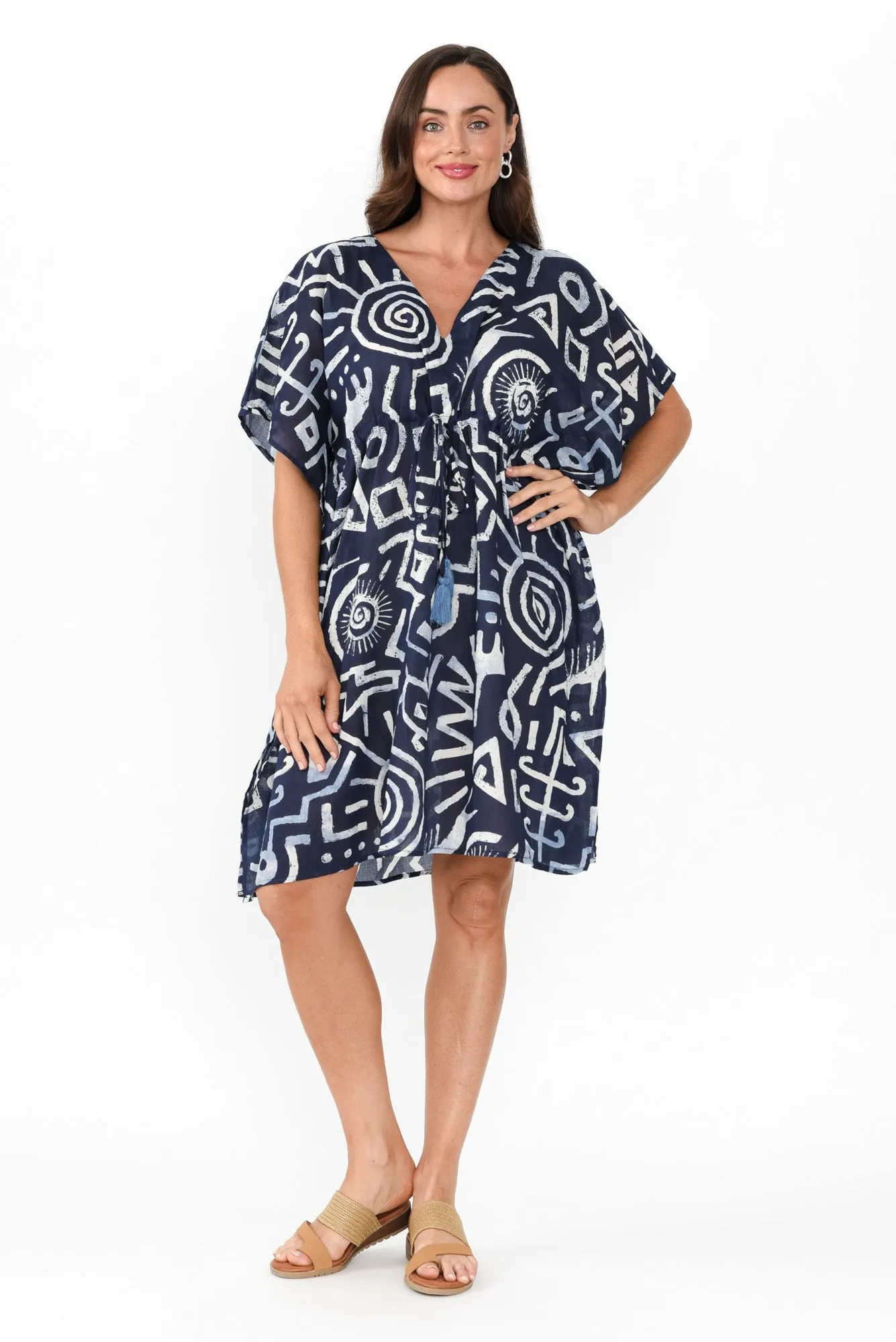 Isabel Blue Geo Cotton Kaftan