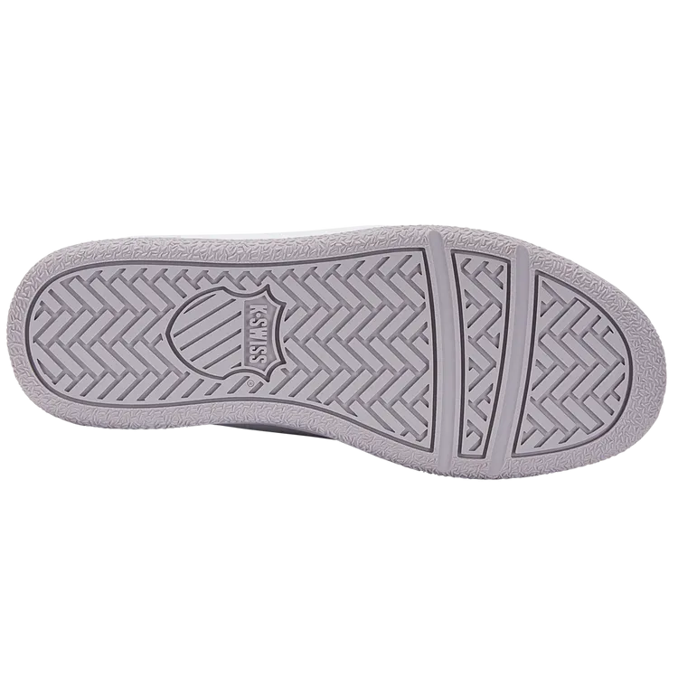 K-Swiss Women's Classic PF Platform Court Shoes in White/Raindrops/Silver