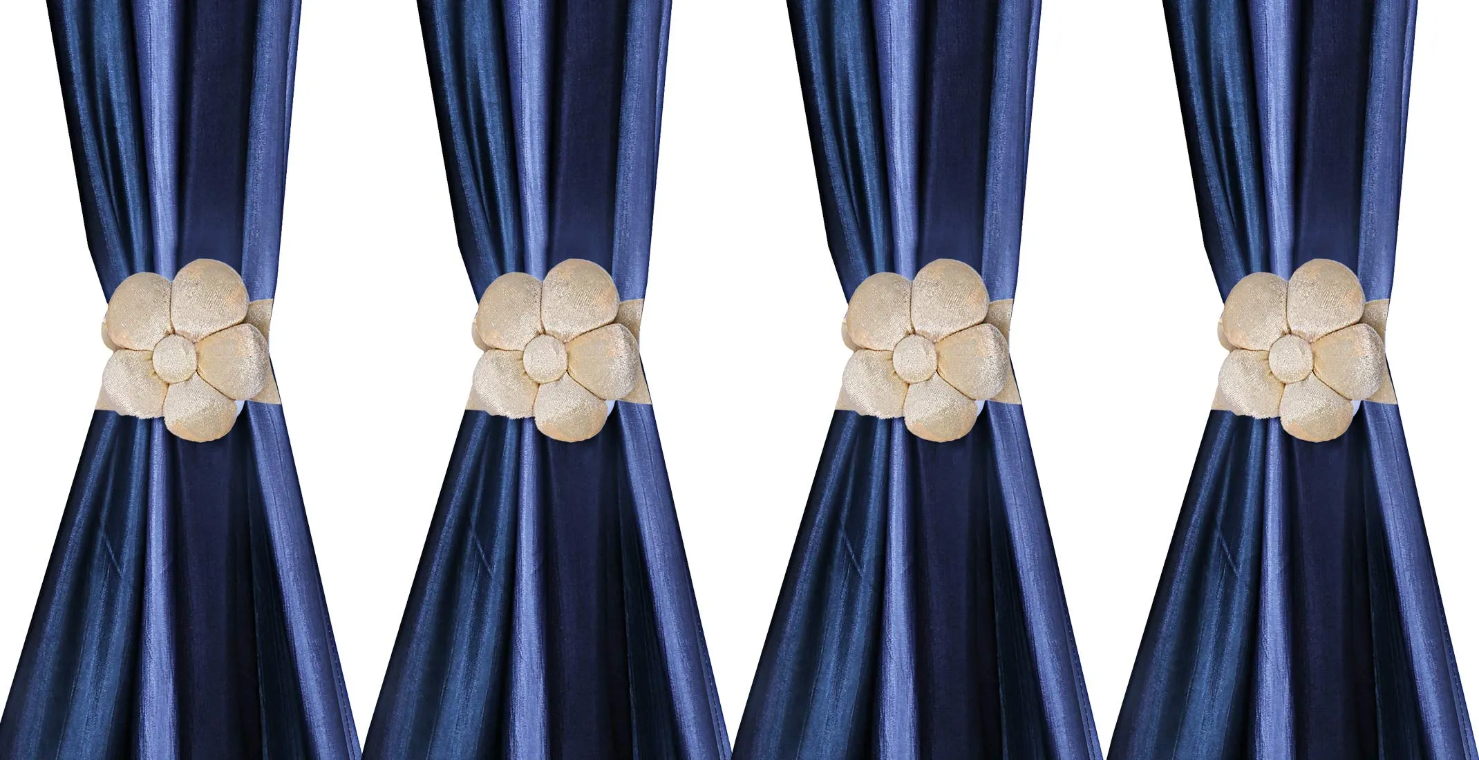 Kuber Industries Velvet 4 Pieces Curtain Tie Back Tassel Set (Cream) - CTKTC022171