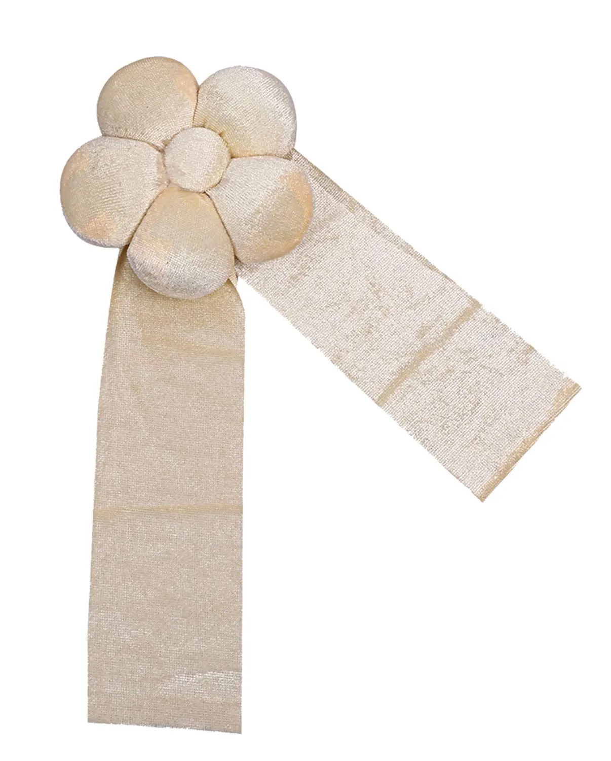 Kuber Industries Velvet 4 Pieces Curtain Tie Back Tassel Set (Cream) - CTKTC022171
