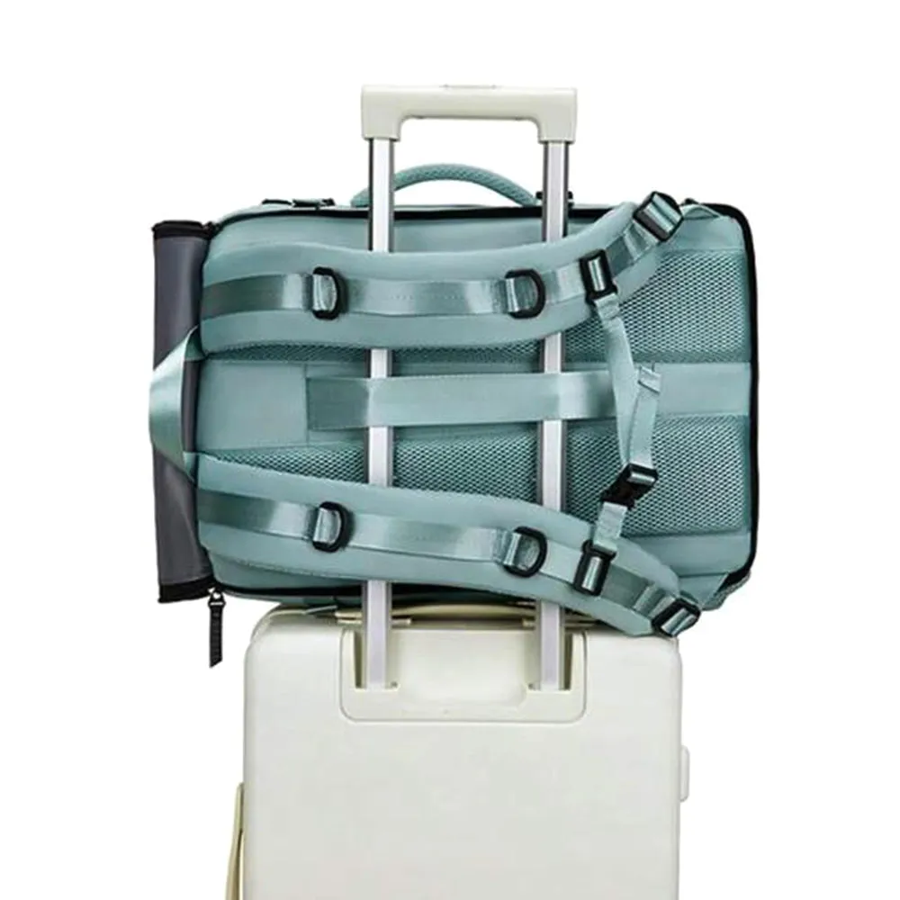 Large Travel Backpack Water Resistant Laptop Backpack Camping Rucksack With Separate Shoe Pocket Green
