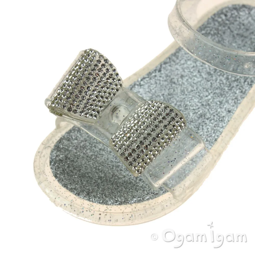 Lelli Kelly Bow Sandal Girls Ghiaccio Clear Sandal