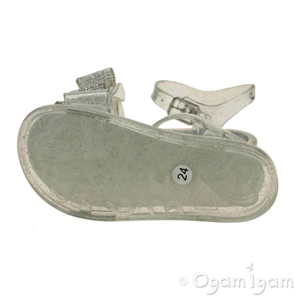 Lelli Kelly Bow Sandal Girls Ghiaccio Clear Sandal