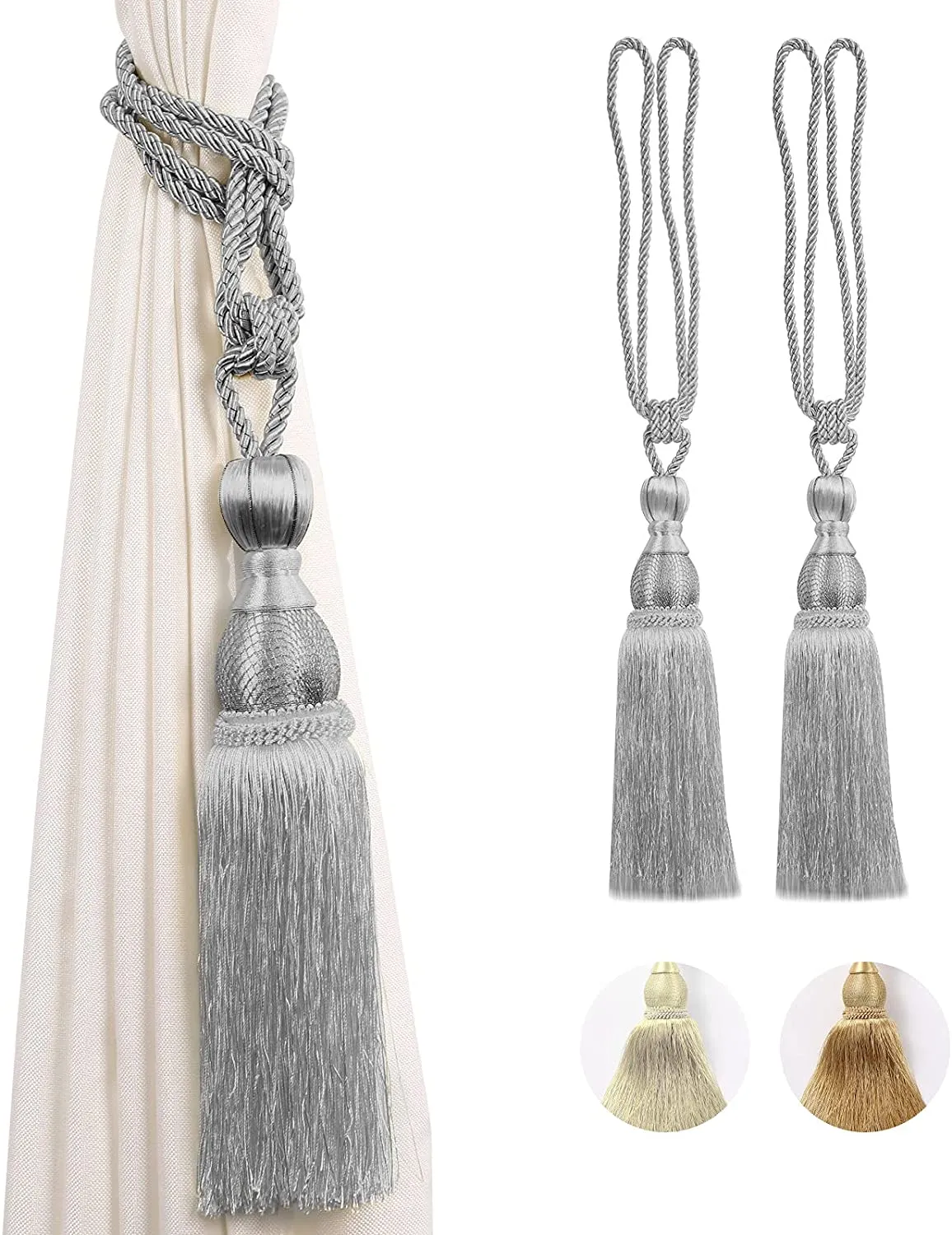 Linen Universe Curtain Tieback Window Tassel - (Set of 2)