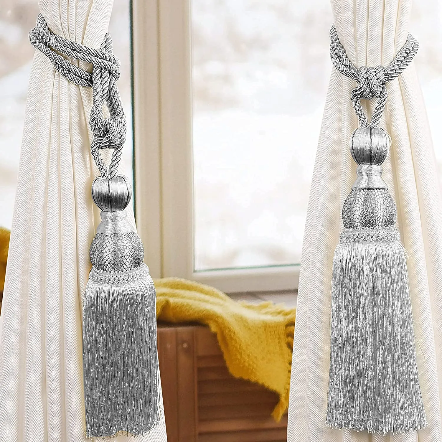 Linen Universe Curtain Tieback Window Tassel - (Set of 2)