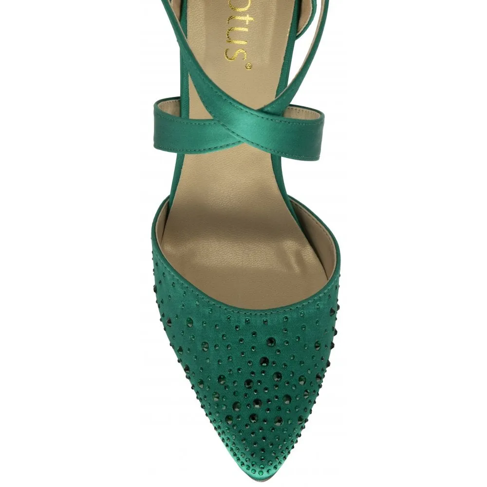 Lotus Leona EMERALD Diamonte Bar Shoe ULS425