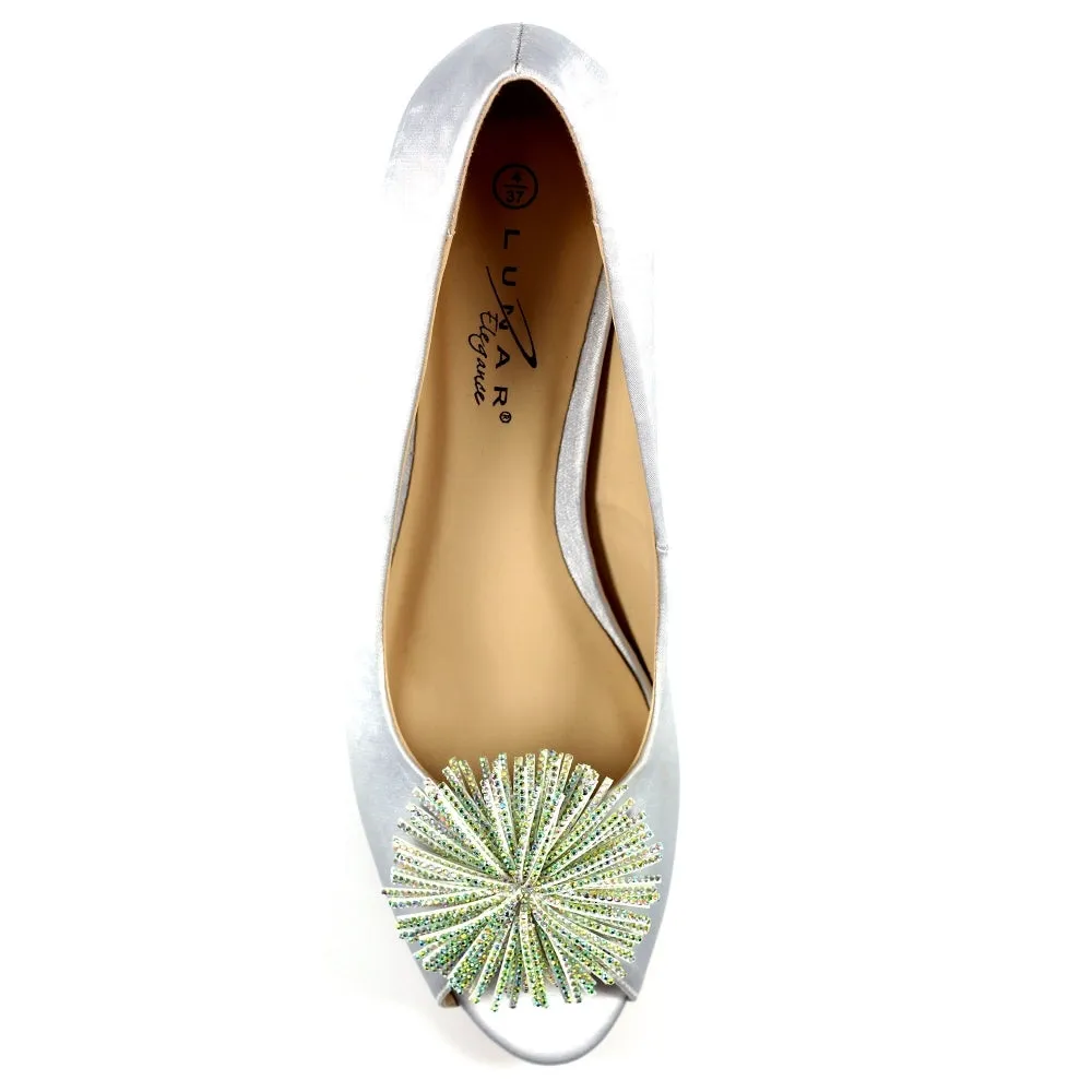 Lunar Ladies Lucia Pom Pom Court Shoe