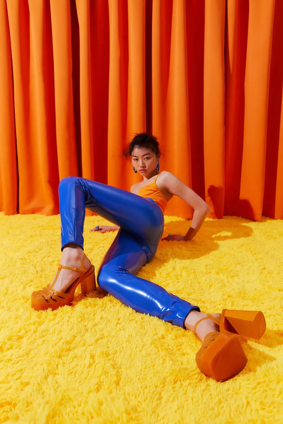 Melissa Party Platform Heel in Orange