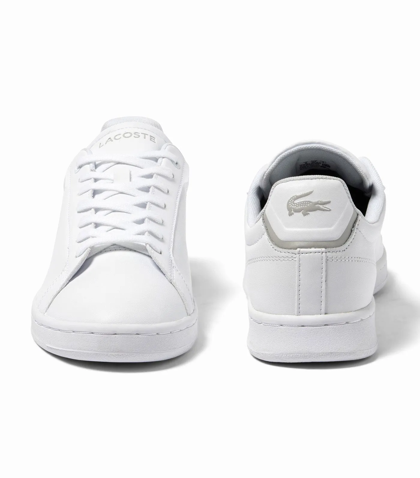 Men's Lacoste Carnaby Pro BL Leather Tonal Sneakers White/White