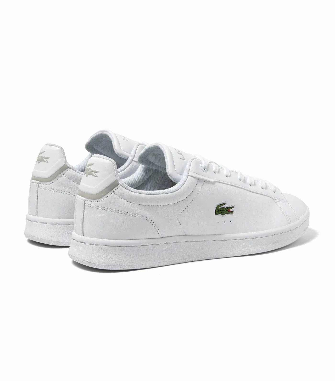 Men's Lacoste Carnaby Pro BL Leather Tonal Sneakers White/White