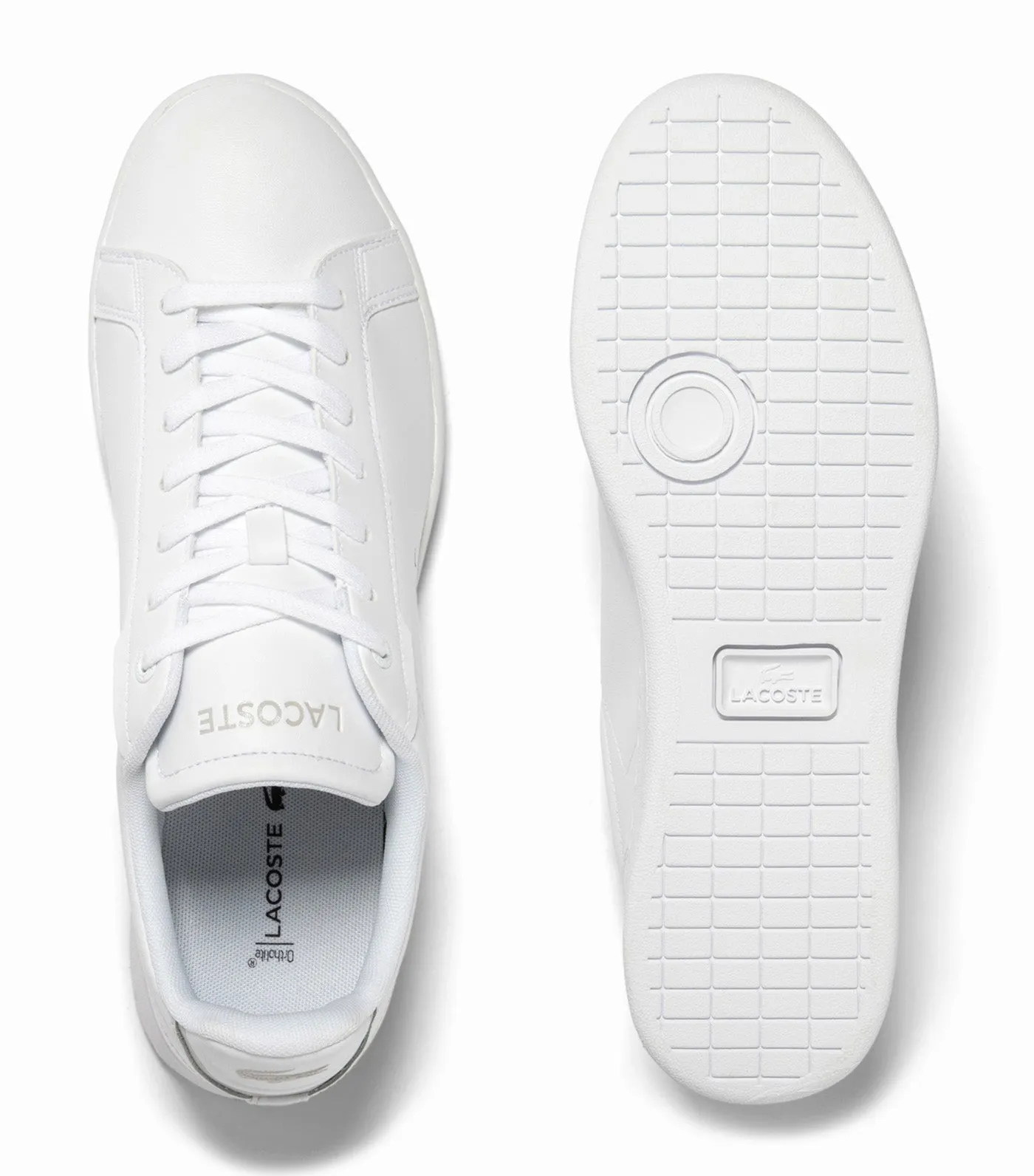 Men's Lacoste Carnaby Pro BL Leather Tonal Sneakers White/White