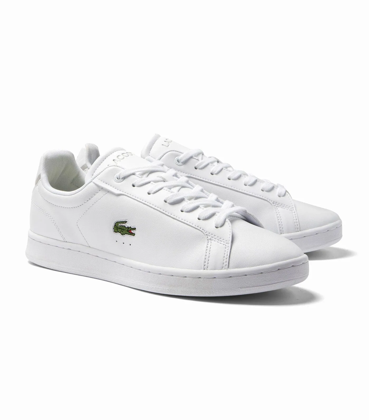 Men's Lacoste Carnaby Pro BL Leather Tonal Sneakers White/White