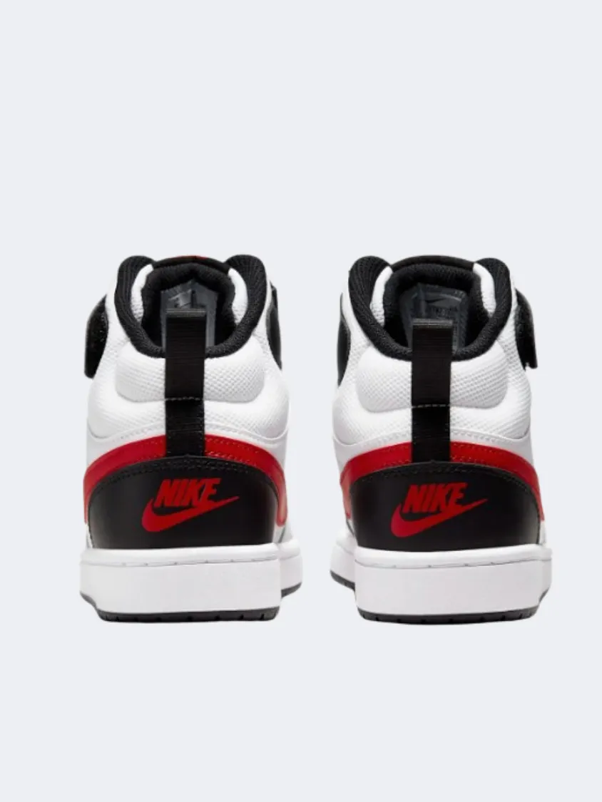 Nike Court Borough 2 Gs-Boys Lifestyle Shoes White/Black/Red