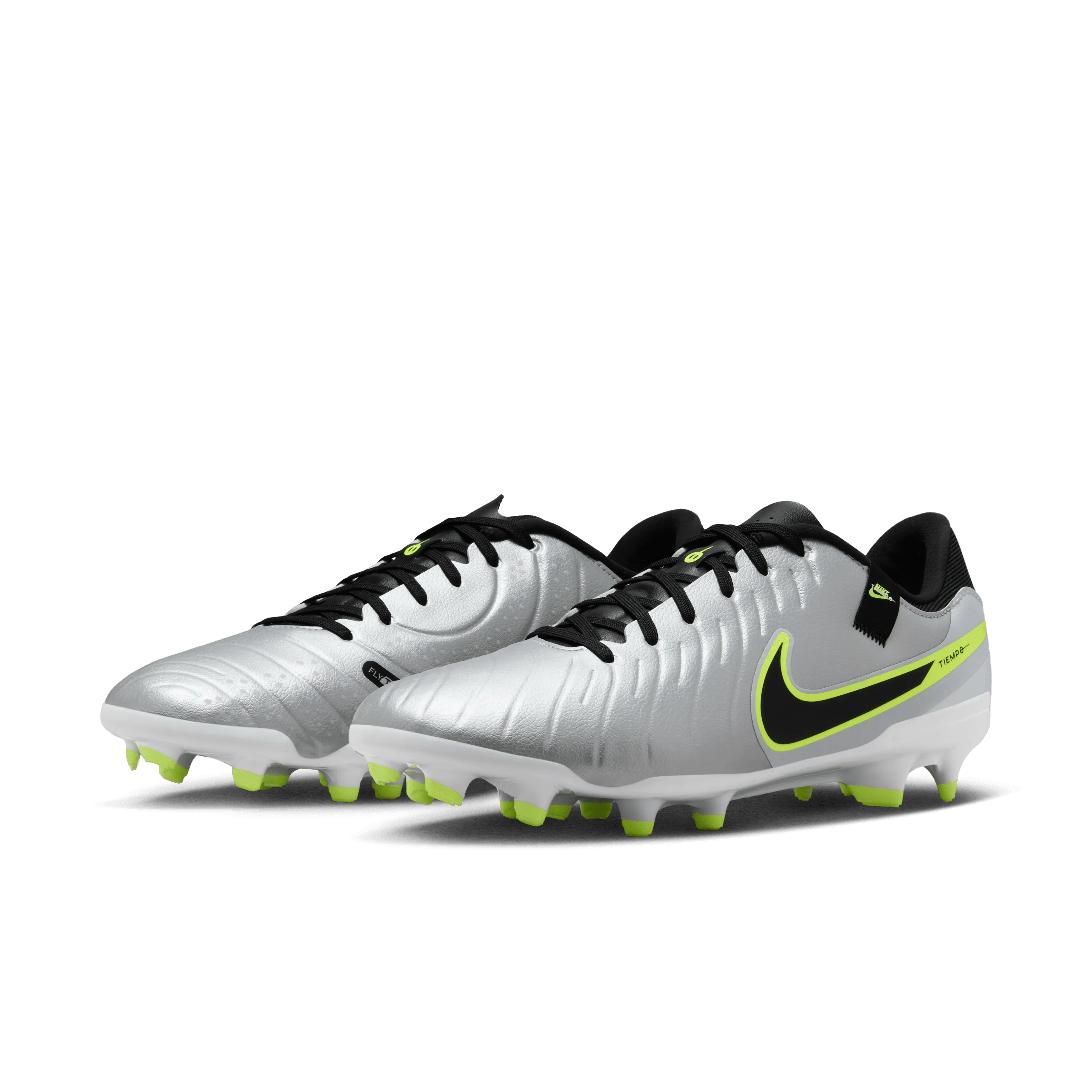 Nike Tiempo Legend 10 Academy FG Football Boots (Silver/Black/Volt)