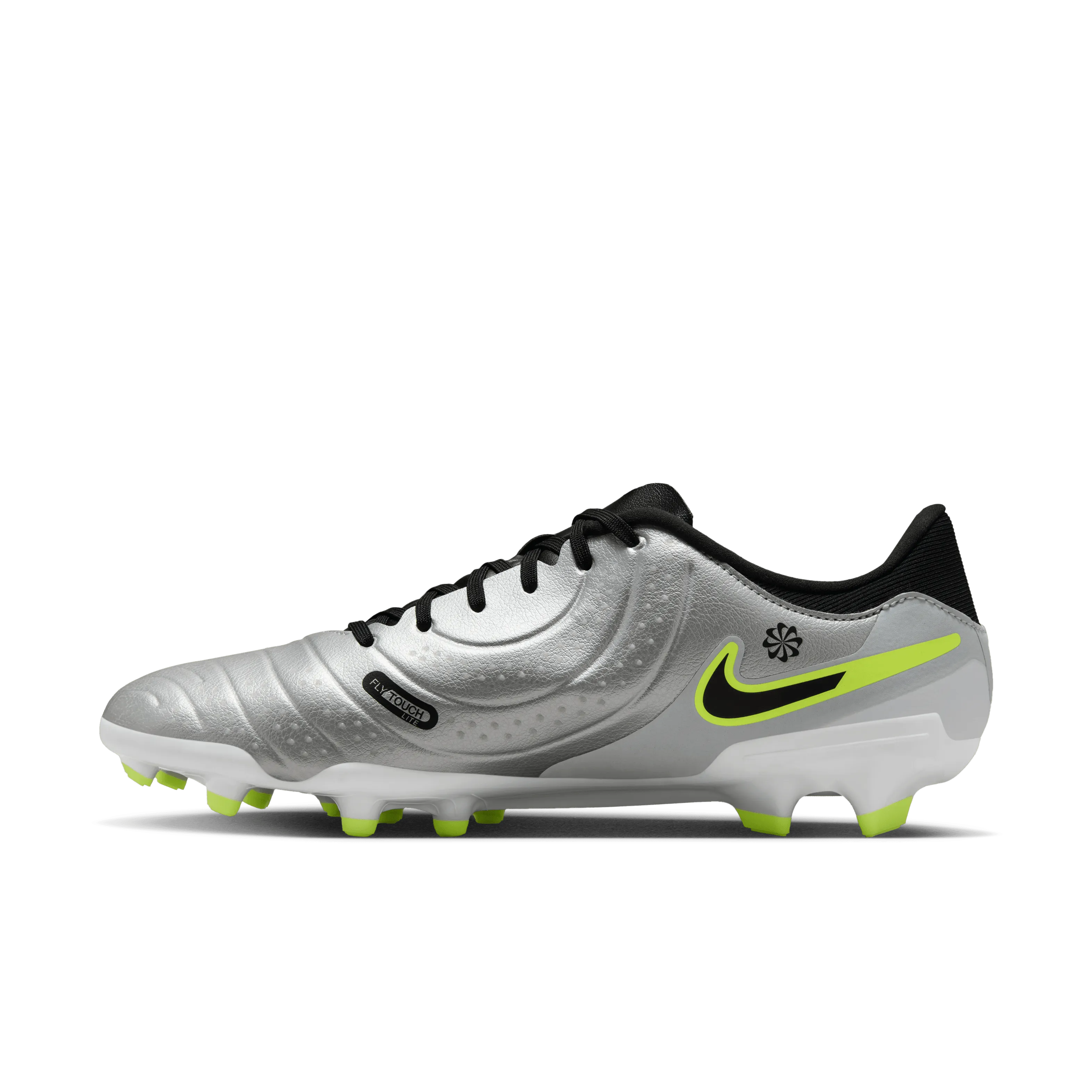 Nike Tiempo Legend 10 Academy FG Football Boots (Silver/Black/Volt)
