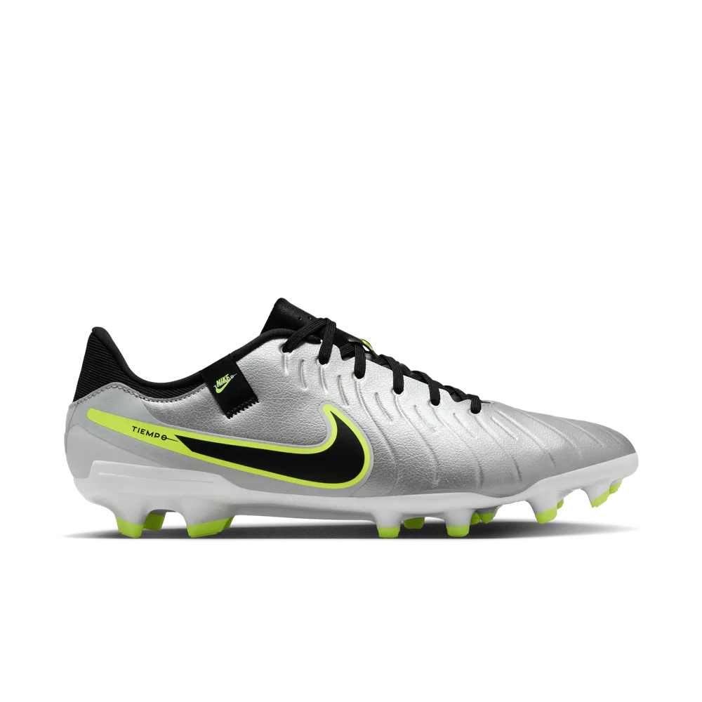 Nike Tiempo Legend 10 Academy FG Football Boots (Silver/Black/Volt)