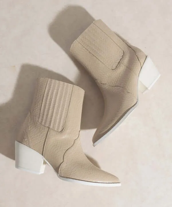 OASIS SOCIETY Dawn - Paneled Western Bootie Boots