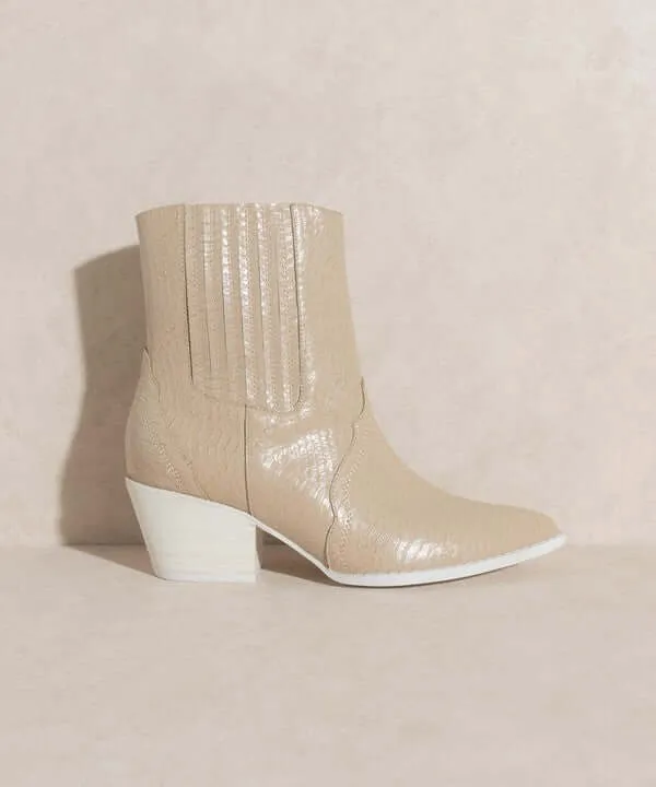 OASIS SOCIETY Dawn - Paneled Western Bootie Boots