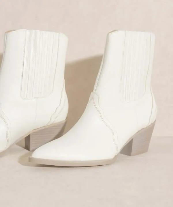 OASIS SOCIETY Dawn - Paneled Western Bootie Boots