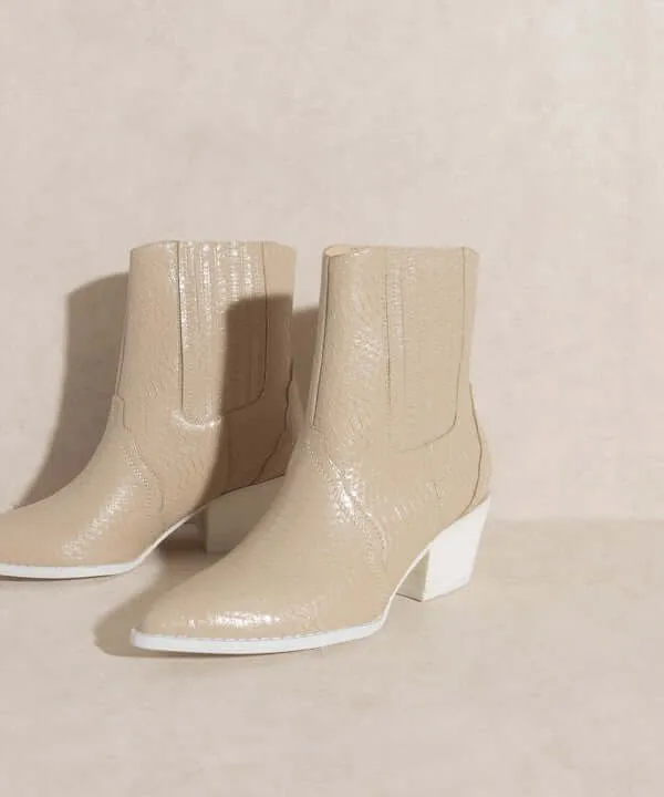 OASIS SOCIETY Dawn - Paneled Western Bootie Boots