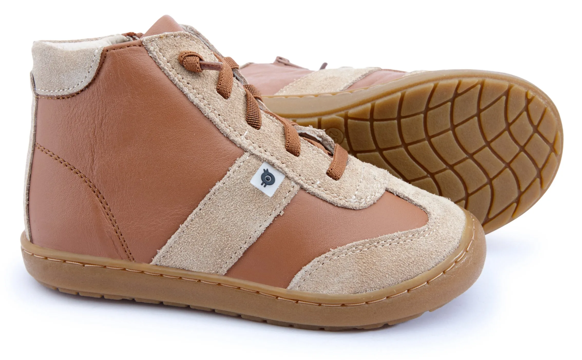 Old Soles Girl's & Boy's 9001 Travel High Top Leather Sneakers - Tan/Tan Suede/Gum Sole