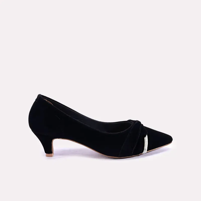 Orla Black Fancy Court Shoes 0431220