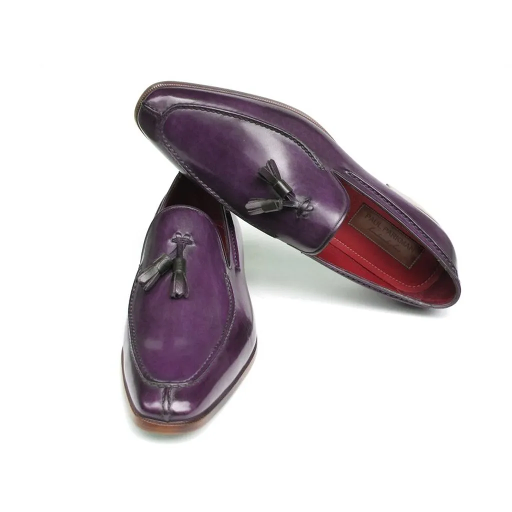Paul Parkman Men's Tassel Loafer Purple Leather (ID#083-PURP)