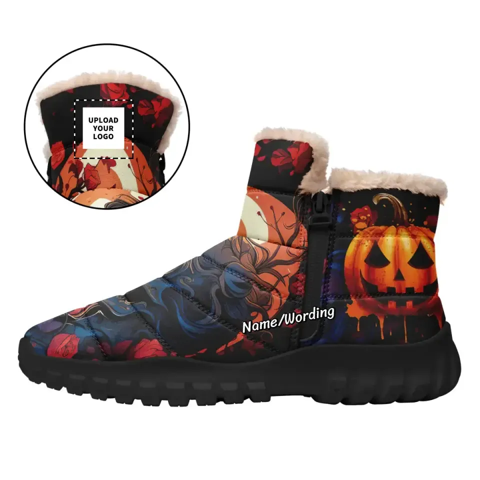 Personalised gift business ideas, personalized company gifts Personalized?Warm-Fur?Skull?Boots,?Custom?Pumpkin?Boots,?Halloween?Gift,HB-23023001