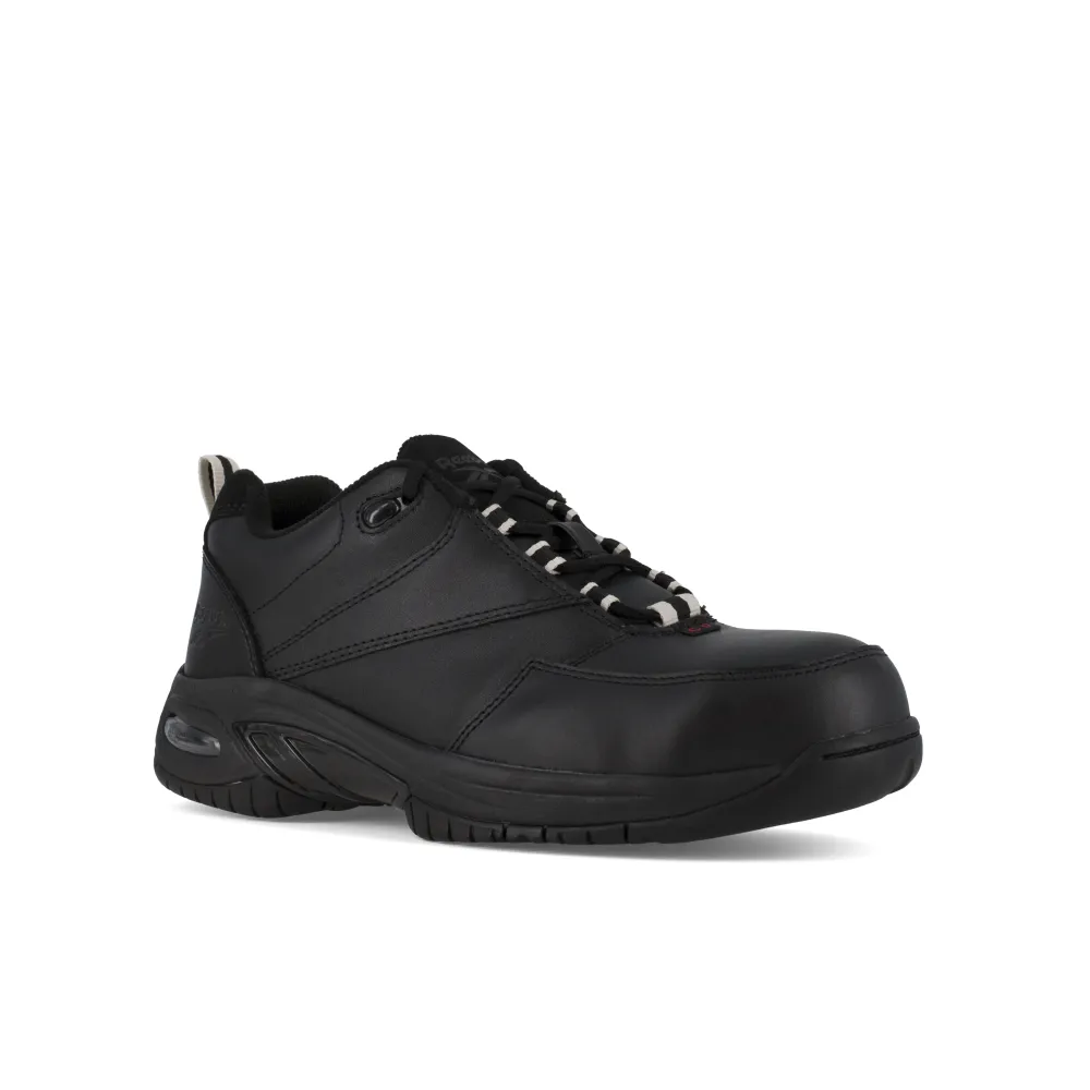 Reebok RB4177 Men's Tyak Athletic Composite Toe Work Shoes - Black