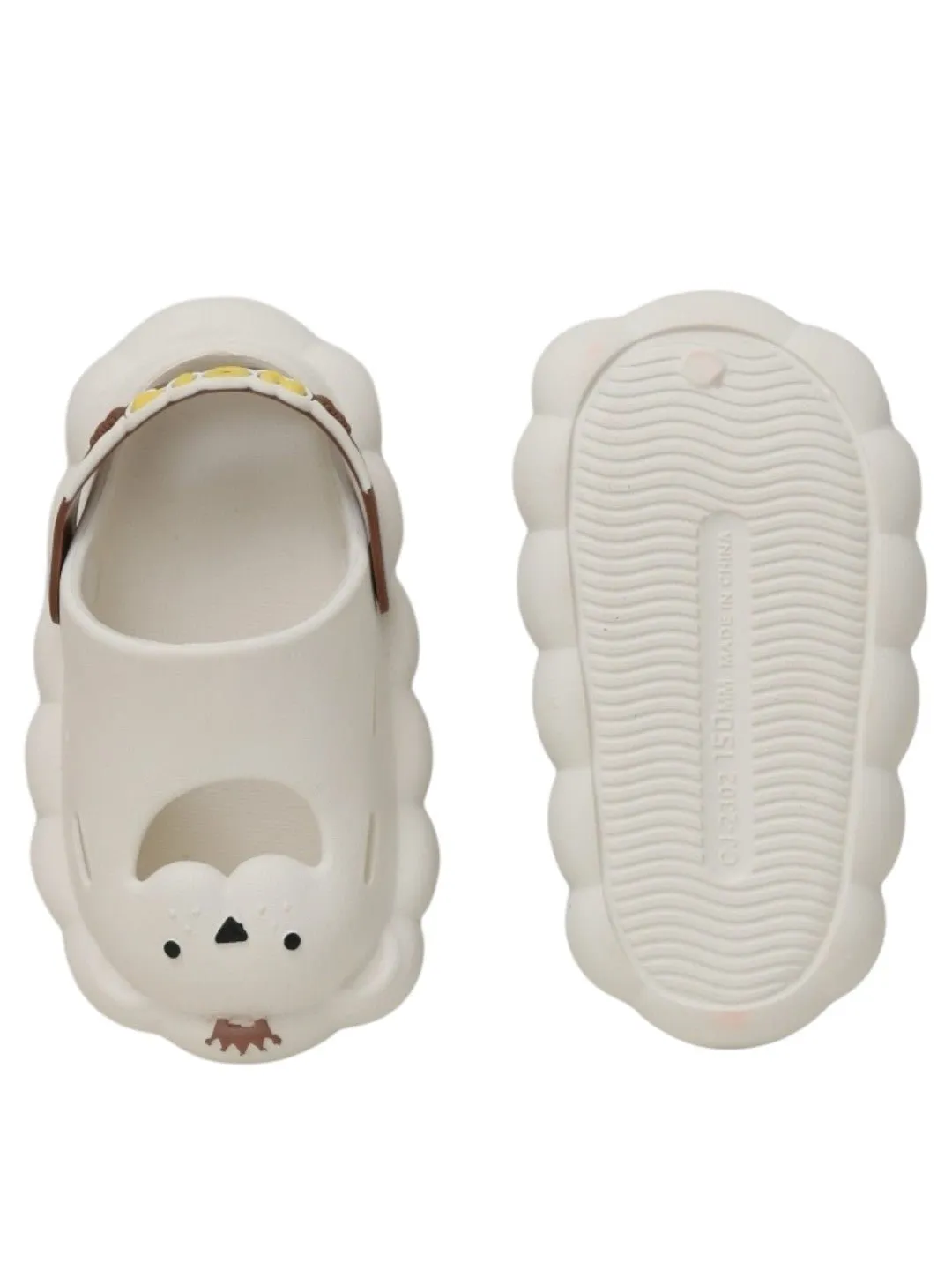 Regal Roar White Lion Kids' Clogs - Majestic Comfort for Your Cub