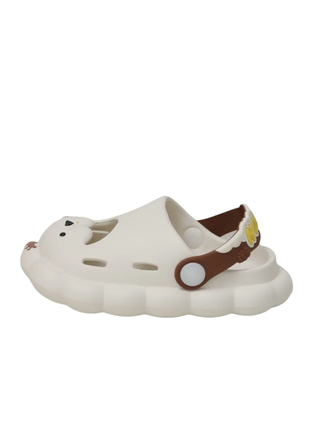 Regal Roar White Lion Kids' Clogs - Majestic Comfort for Your Cub
