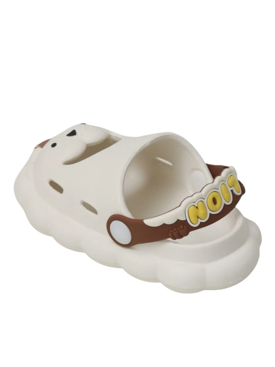 Regal Roar White Lion Kids' Clogs - Majestic Comfort for Your Cub
